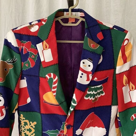Opposuits Quilty Pleasure Christmas Blazer Jacket Men’s 36 Sports Coat - Picture 3 of 6